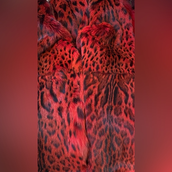 Beautiful Stylish Dyed Spotted Lippi Cat Fur Jacket - Picture 11 of 14
